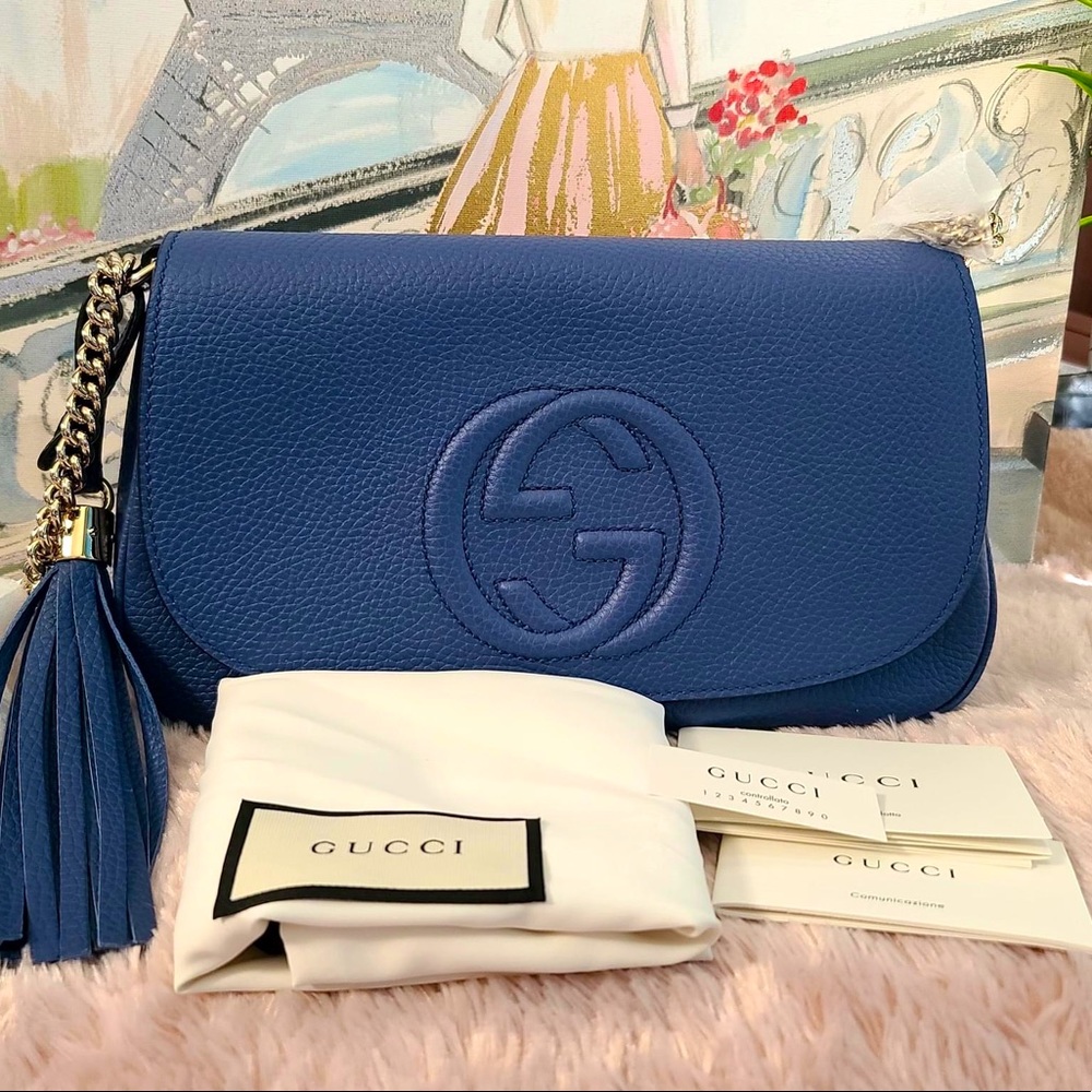 New Gucci Soho Disco GG Caspian Blue